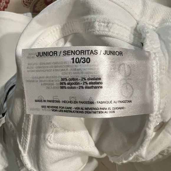 Ella Moss High Rise Slim Straight Ankle White Jeans - Picture 10 of 10